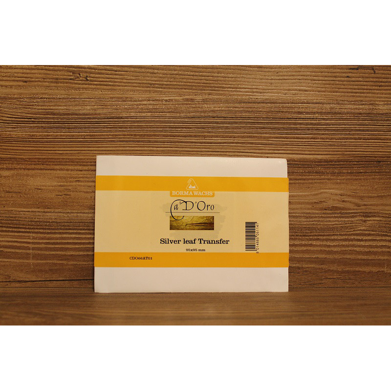 Трансферне сухе срібло, Genuine Silver Leaf, Borma Wachs, Can d“Oro Line, 9.5 х 9.5 см.