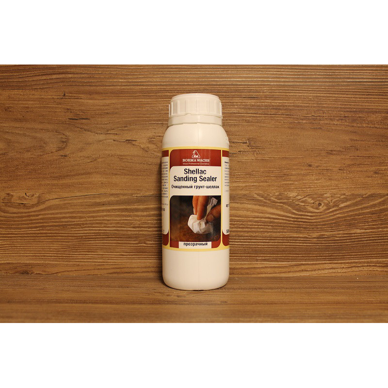 Ґрунт-шеллак натуральний, очищенний від воску, Shellac Sanding Sealer Wax Free (відлив) — 250 мл