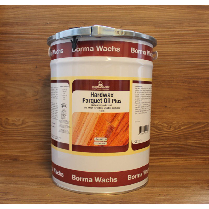 Паркетна олія з твердим воском, Hardwax Parquet Oil, 5 літрів, Borma Wachs Італія