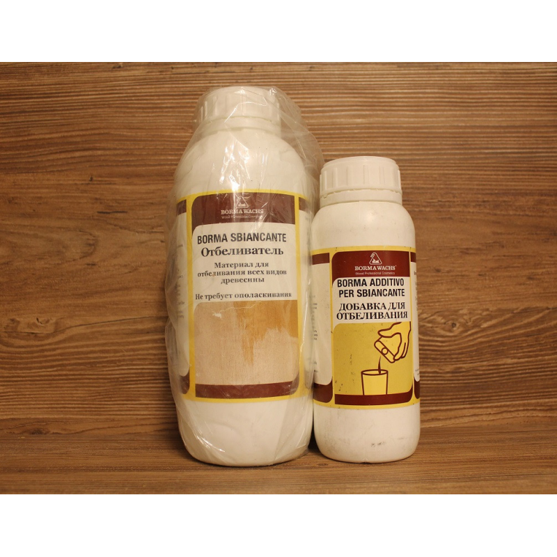 Засіб для вибілювання деревини, 2К, Borma Wachs, Restoration Line, А (1 літр)+В (500 мл.)