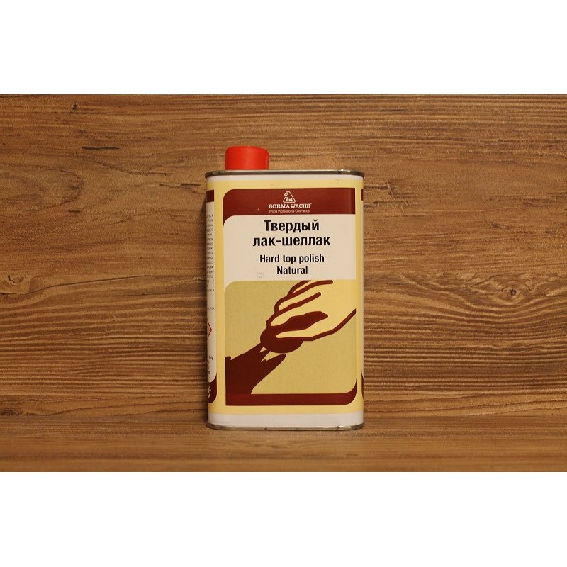 Твердий лак-шелак, Hard Top Polish, Borma Wachs, Decoration Line, прозорий, 500 мл.