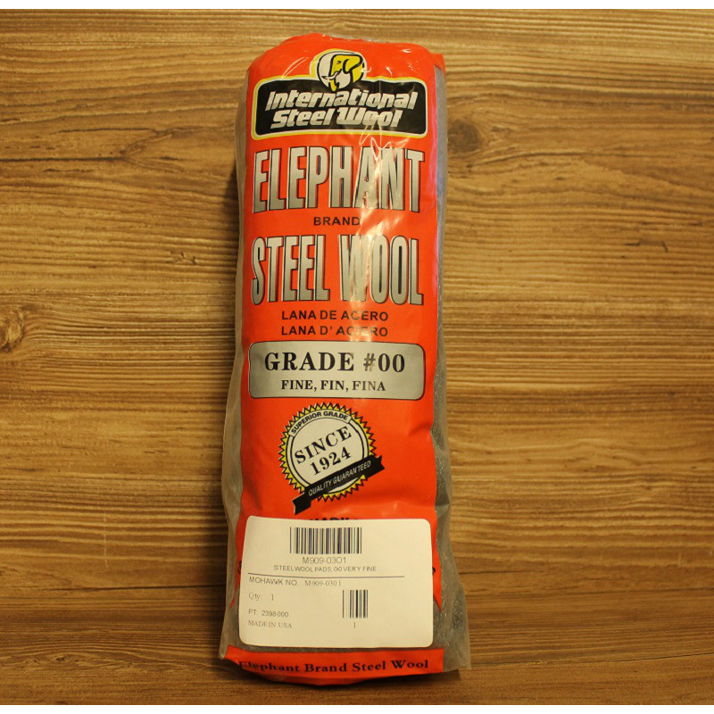 Сталева вовна, вата,00, Steel Wool, 200 грамів, Elephant