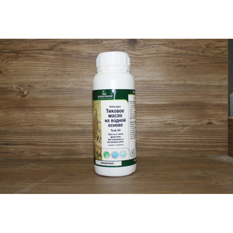 Тикова олія на водній основі ( Екологічна) для дерев“яних поверхонь, Teak Oil, Borma Wachs 500 мл