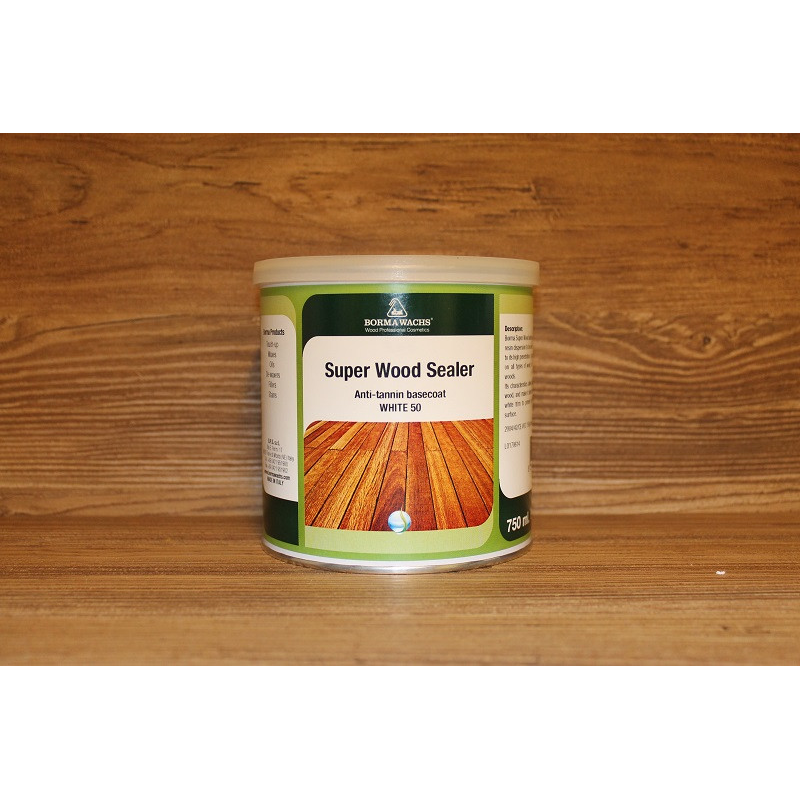 Бар“єрний ґрунт для деревини з таніном, Super Wood Sealer, Borma Wachs, Decoration Line, Білий, 750 мл.