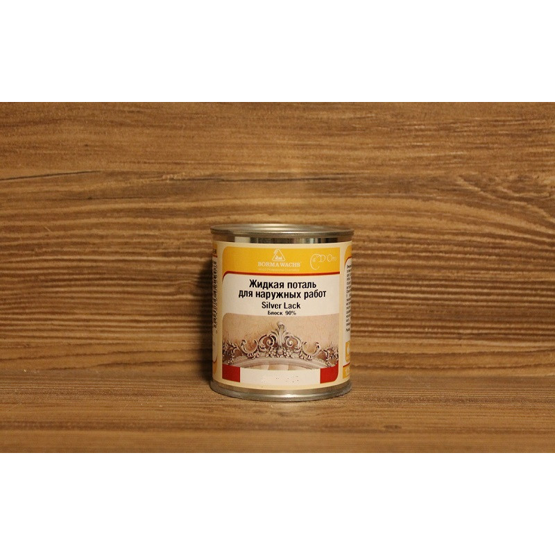 Рідка поталь для екстер“єру, Silver Lack, Borma Wachs, Can d“Oro, срібло 15, 125 мл. Рідка поталь для екстер“єру, Silver Lack, Borma Wachs, Can d“Oro, срібло 15, 125 мл.