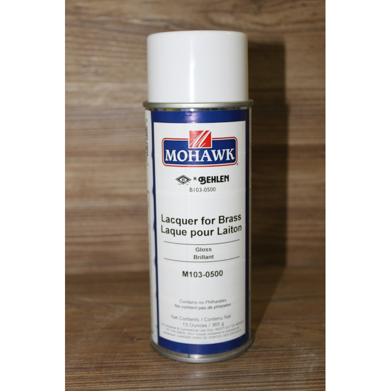 Лак для латуні та металу, глянсовий Brilliant, Laquer for Brass Aerosoz, 365 грамів, Mohawk