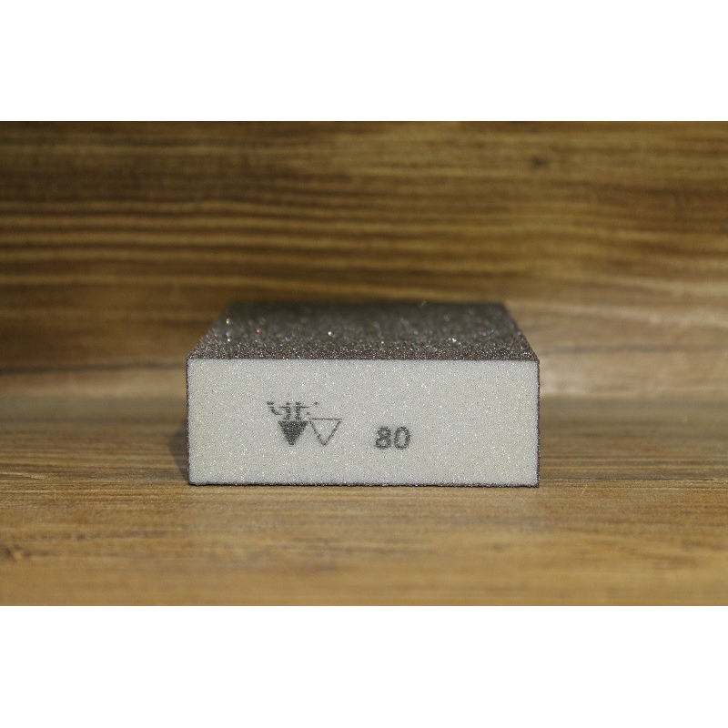 Абразивна губка 4-стороння, Siasponge Block, P80, 1 шт., SIA Abrasives
