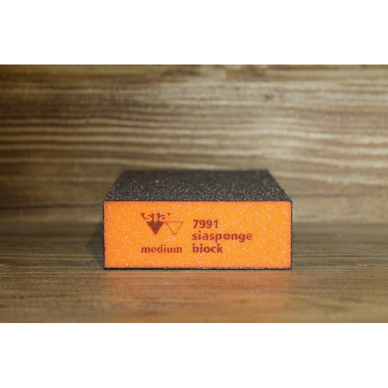 Абразивна губка 4-стороння, Siasponge Block, P60, 1 шт., SIA Abrasives Абразивна губка 4-стороння, Siasponge Block, P60, 1 шт., SIA Abrasives