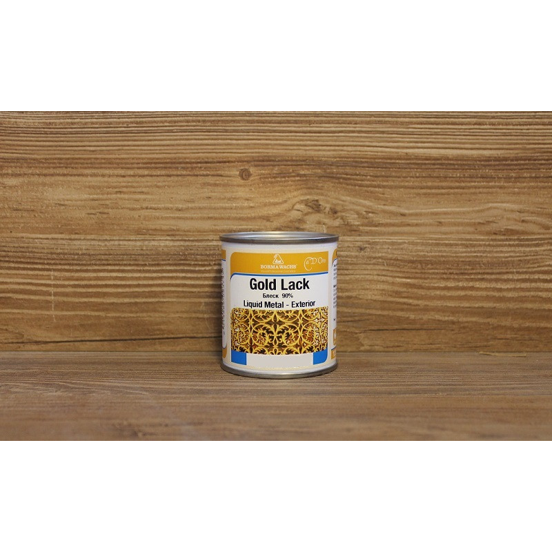 Рідка поталь для екстер“єру, Naturaqua Gold Lack, Borma Wachs, Can d“Oro, Блідне золото 24, 125 мл.