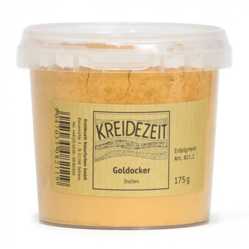Натуральний пігмент, Охра золотиста/італійська, Goldocker, Italien Pigmente, Kreidezeit, 100 грамів Натуральний пігмент, Охра золотиста/італійська, Goldocker, Italien Pigmente, Kreidezeit, 100 грамів