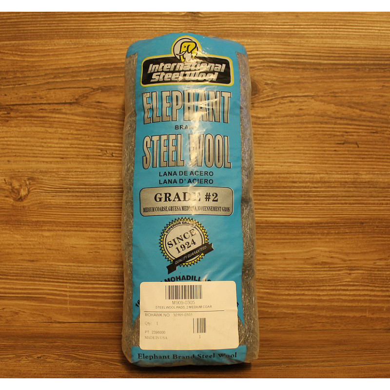 Сталева вата, вовна, 2, Steel Wool, 200 грамів, Elephant