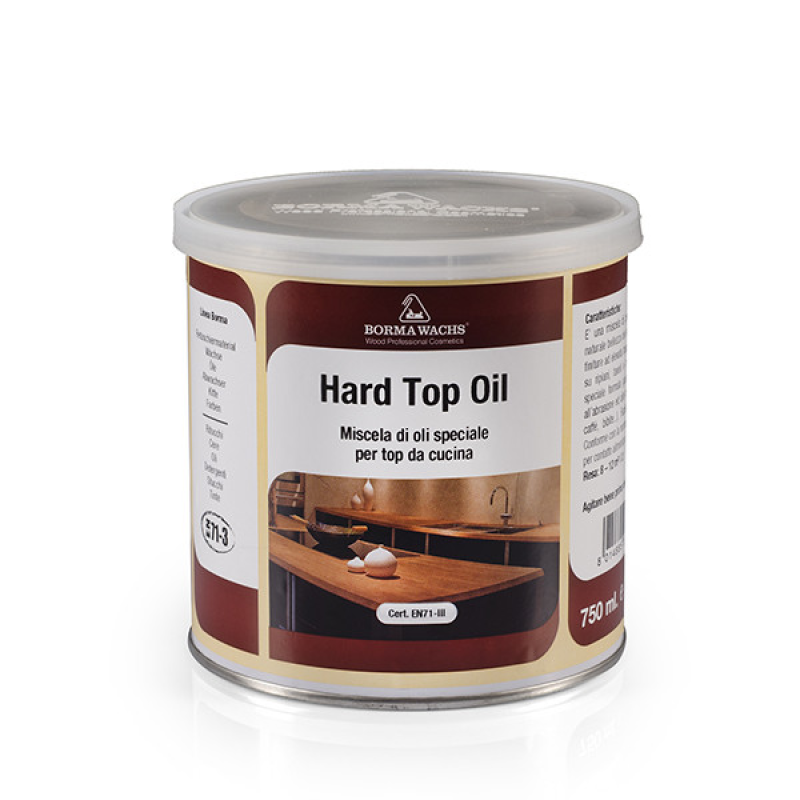 Олія для кухонних стільниць, Hard top Oil, Італія прозорий з воском, 1 літр (Відлив)