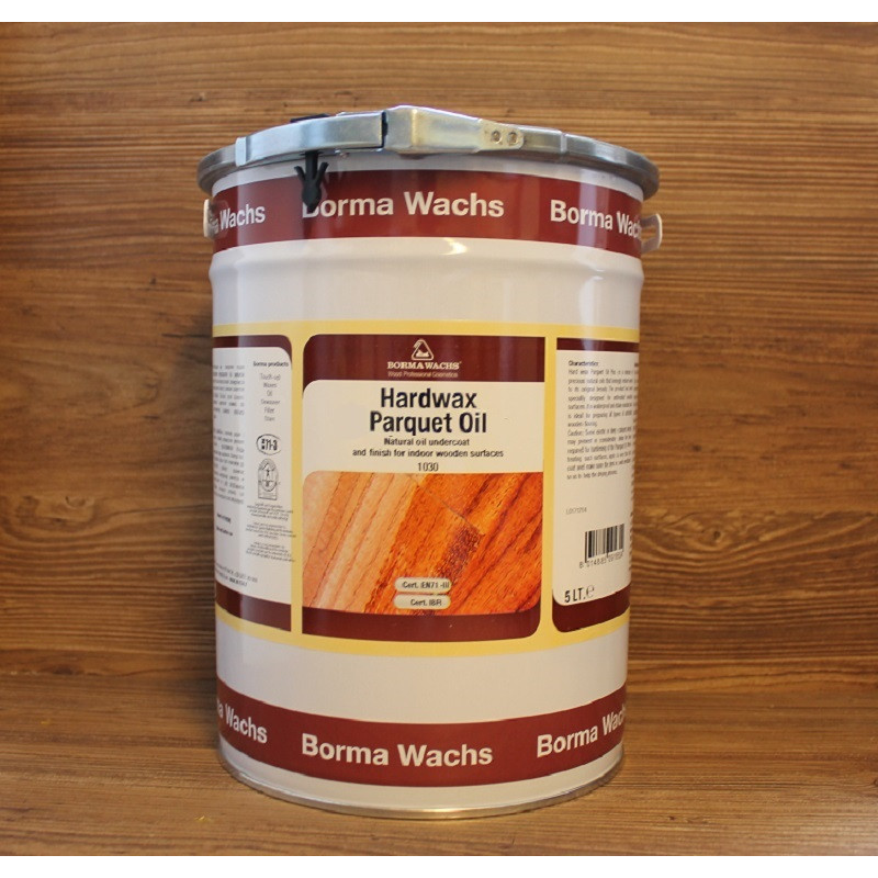 Олія з ефектом воску для паркету, Hardwax Parquet Oil 1030, Італія 5 літрів