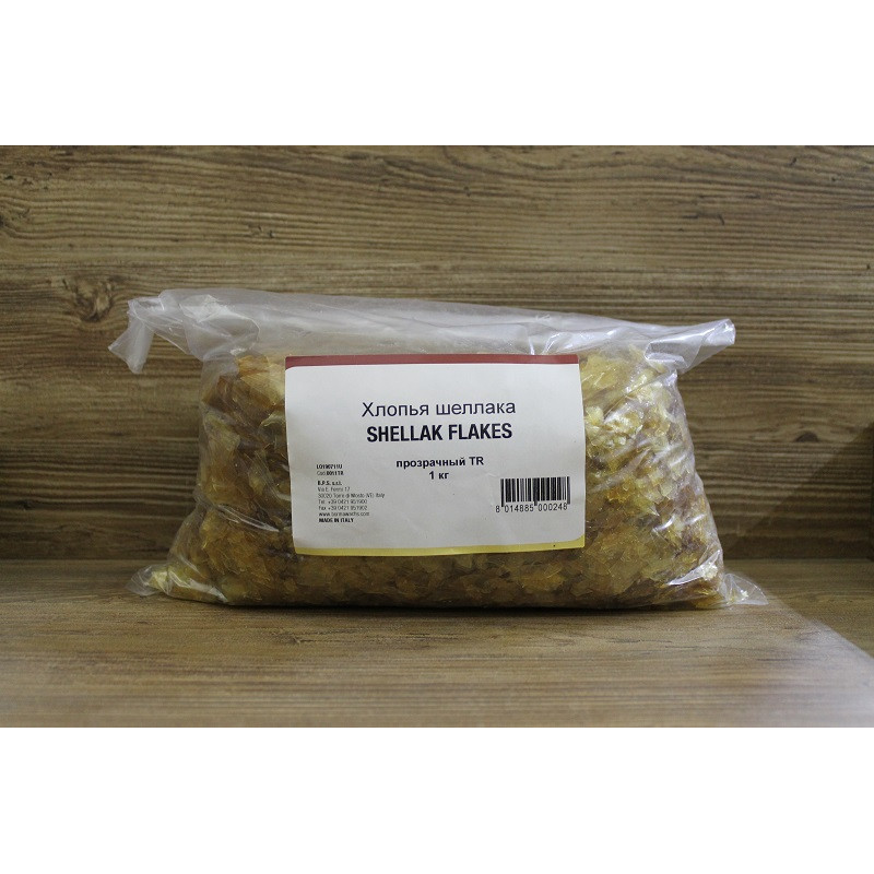Пластівці шеллаку, Shellac Flakes Прозорий —  100 грам (на вагу) 