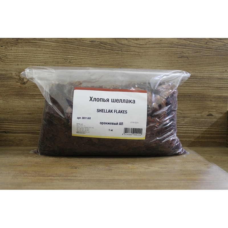 Пластівці шеллаку, Shellac Flakes Помаранчовий —  100 грам (на вагу) 
