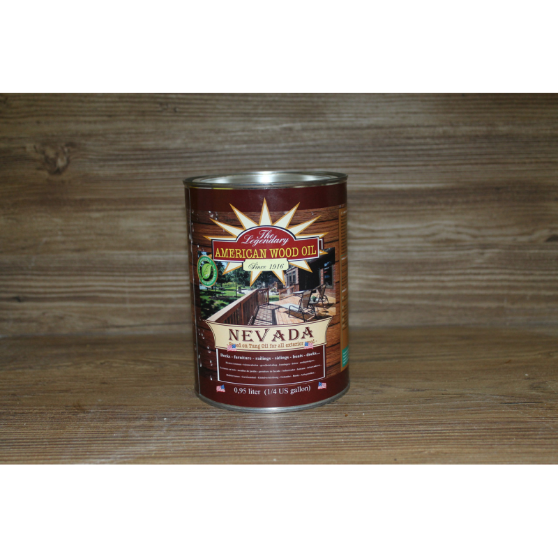 Прозорий тунговий лак, NEVADA матовий, для зовнішніх і внутрішніх робіт 0,950 litre, American Wood Oil