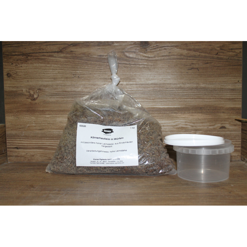 Міздровий клей із шкур буйвола, кубики 100 г (відсип) Kremer Pigment